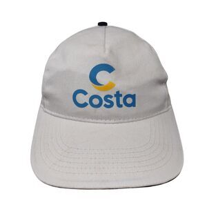 Costa Strapback Hat White One Size Adjustable Vented Holes 6 Panel Unique Europe